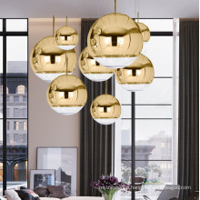 Most Popular Modern Luxury Plated Mirror Ball Glass Decorative Chandelier Pendant Light